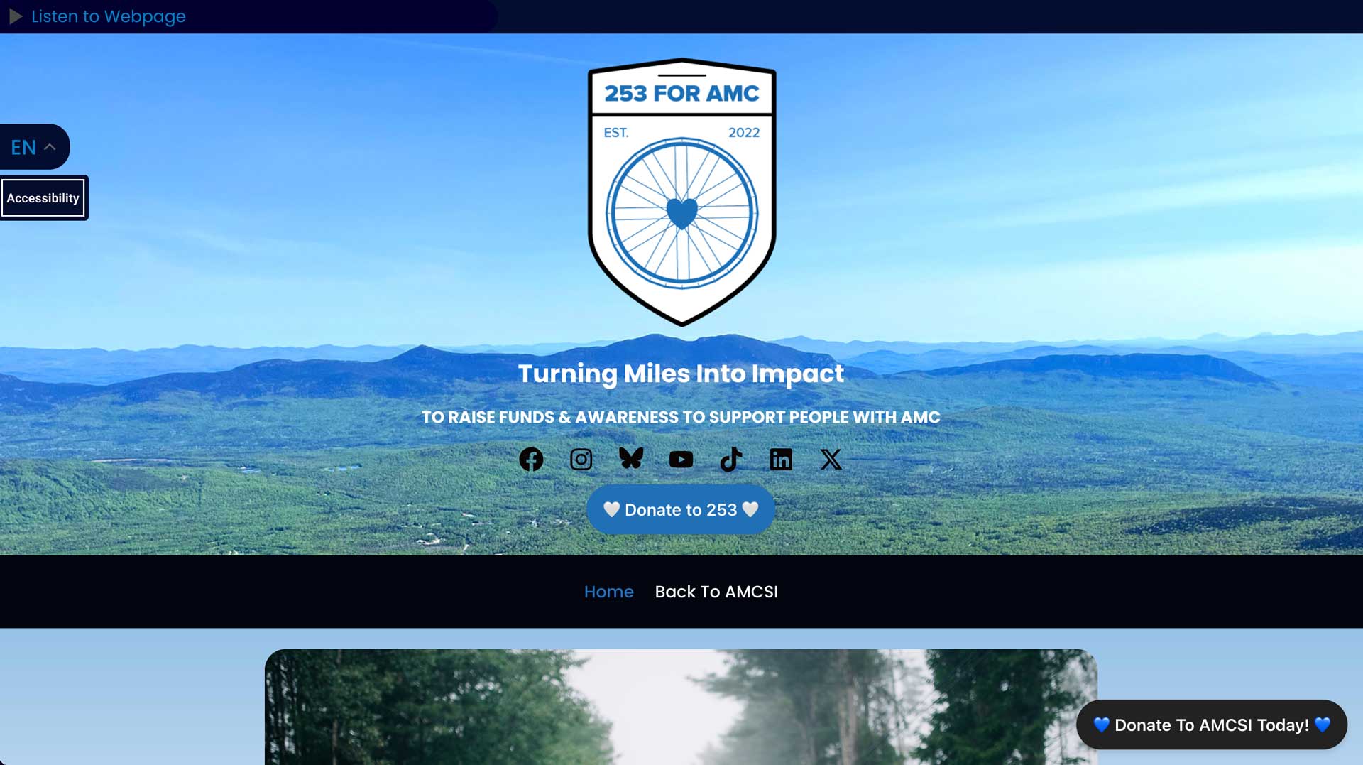 253 For AMC TO RAISE FUNDS & AWARENESS TO SUPPORT PEOPLE WITH AMC