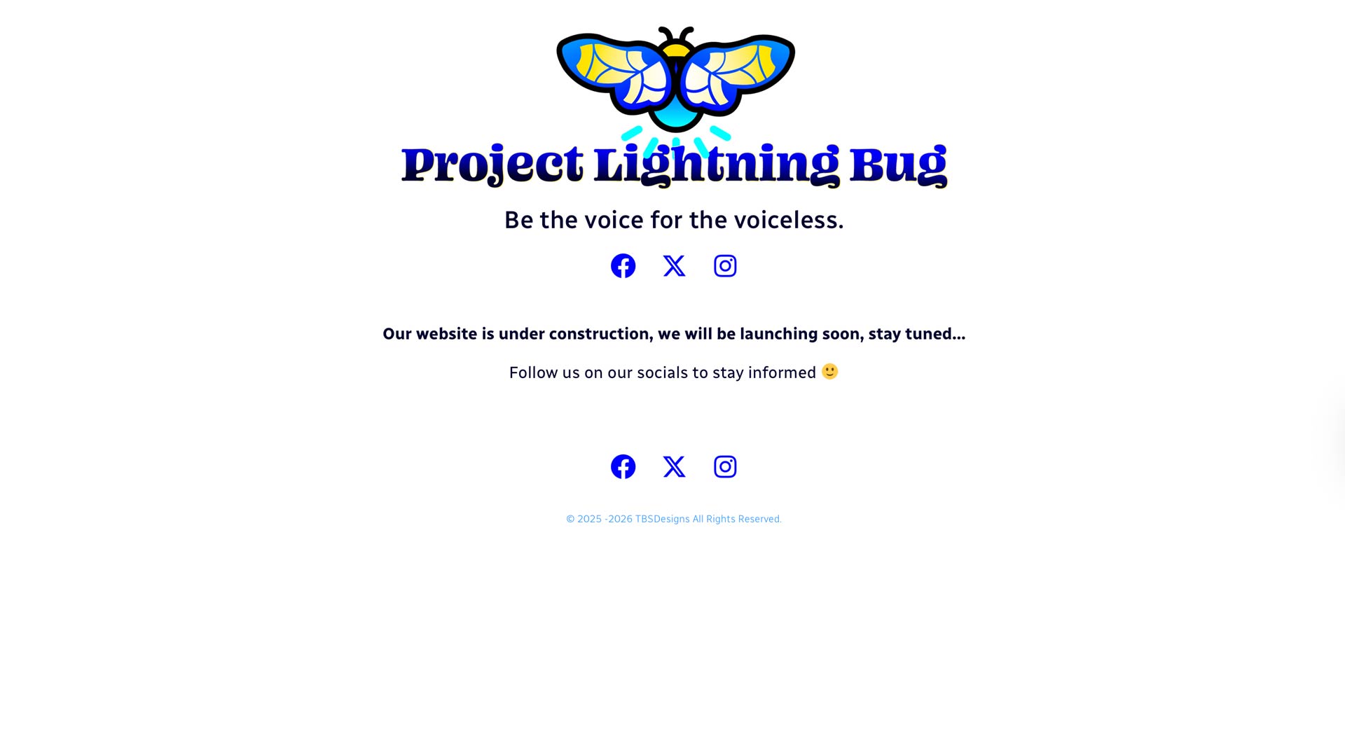 Project Lightning Bug Web Design | Be the voice for the voiceless