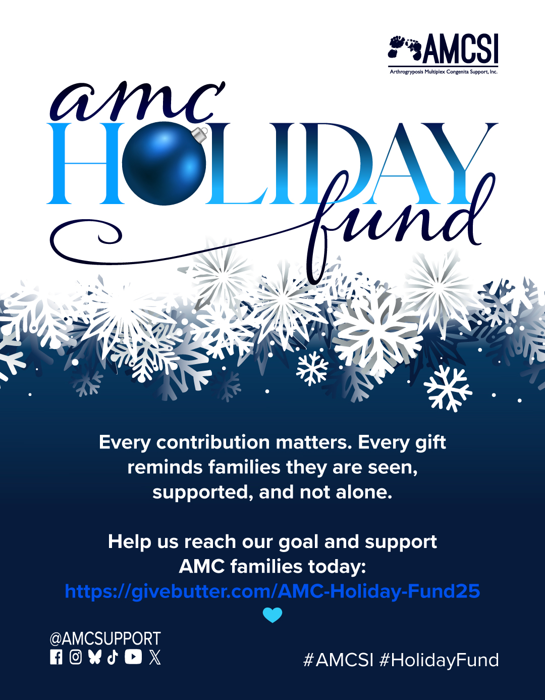 AMC Holiday Fund Announcement promo design